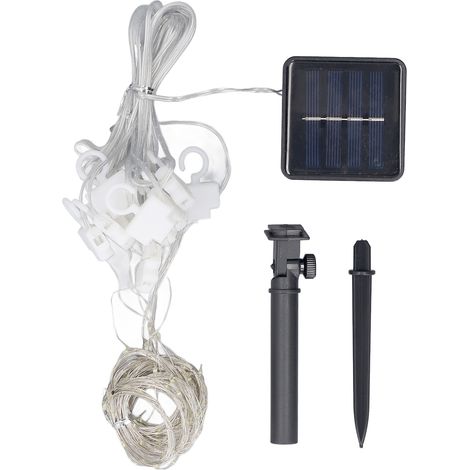 Rideau Lumineux Solaire Étanche 3x2m Guirlande Cascade Déco Extérieur Jardin Terrasse Balcon Ambiance Féerique Sans Fil (1/5)
