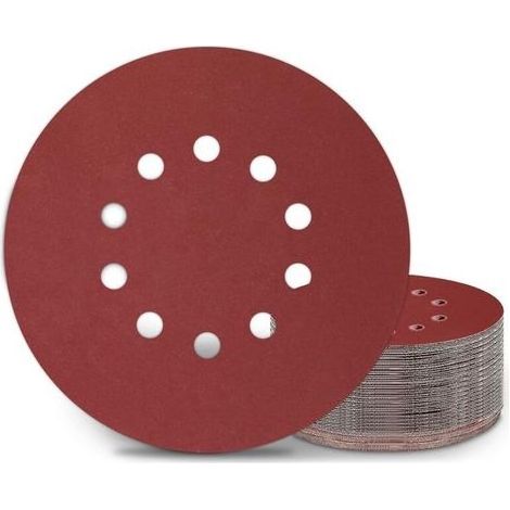Disques de Ponçage 225 mm 25 Pièces Grain P400 10 Trous Disques Abrasifs 225 mm Ronds Papier Abrasif for Ponceuse pour Cloisons Sèches Ponceuse Girafe (1/5)