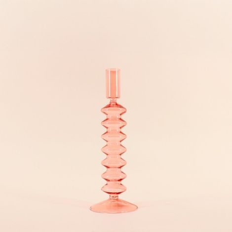 Bougeoir perles en verre 24cm (1/5)
