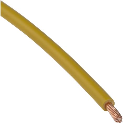 Fil électrique RS PRO 2491X, 50 2,5 mm² 13 AWG Non blindé, 750 V, PVC Jaune, 100m ( Prix pour Bobine de 100 Mètres ) (1/3)
