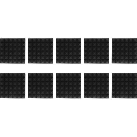 10 panneaux en mousse acoustique pyramidale pour studio d'enregistrement, réduction efficace du bruit, polyuréthane insonorisant (1/5)