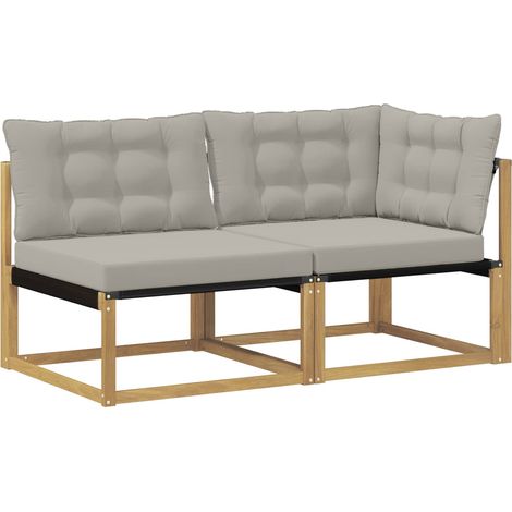 Maison Exclusive - Sectional Sofa Einheiten mit Kissen Weiß 162,5