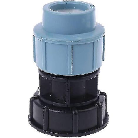Adaptateur pour réservoir IBC (1 pièce) S60X6 vers raccord droit de tuyau 32 mm, en plastique, pour raccordement de tuyau d'arrosage. (1/5)