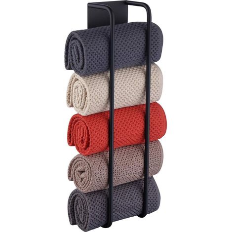 Gästehandtuchhalter Ohne Bohren Edelstahl Schwarz 40CM Matt Schwarz (1/5)