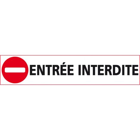 Signalisation ENTREE INTERDITE (D0878) - Adhésif - 450 x 100 mm