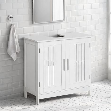 Meuble de salle de bain bianco en metallo MDF 60 x 30 x 60 cm (1/5)