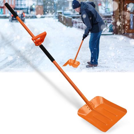 Pelle à Neige pour allée, Pelle à Neige Ergonomique pour déblayer la Neige et la Glace avec Manche réglable de 177 cm, Pelle métallique Robuste à Lame Large de 33 cm pour Voiture, extérieur, Urgence (1/5)