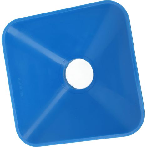 Lot de 10 cônes d'entraînement carrés, de couleur vive, empilables et compacts, adaptés au football, bleus. (1/5)