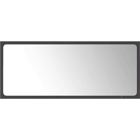 Maison Exclusive - Specchio da Bagno Grigio 90x1,5x37 cm in Legno Multistrato (1/5)