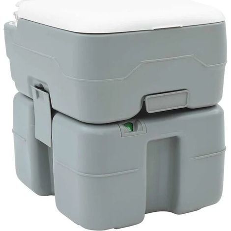 Toilettes de camping grises, 41,5 x 36,5 x 42 cm (1/5)