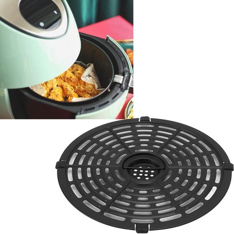 Accessoires pour friteuse à air chaud : plaque de séparation, plaque de friture, plaque de cuisson vapeur, grille, plaque de cuisson, accessoires avec manchon en silicone + brosse en silicone (20 cm) (1/5)