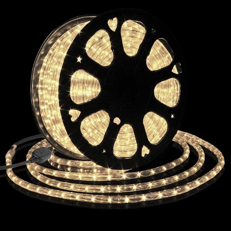1 Guirlande lumineuse LED 50m Blanc Chaud IP65 Flexible pour Jardin Terrasse Fête