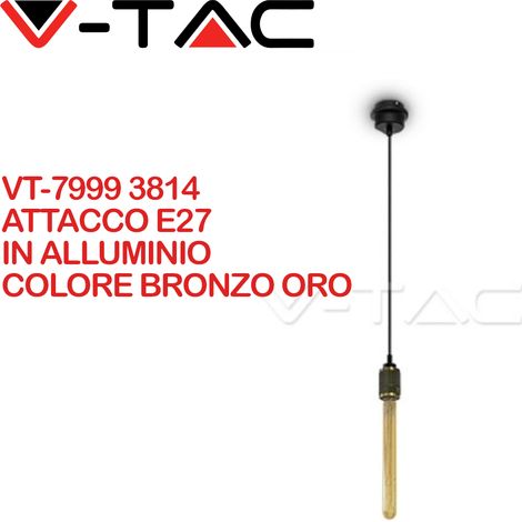 LAMPADARIO CON PORTALAMPADA BRONZO DORATO FIGURATO (1/3)
