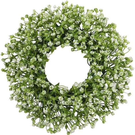 Guirlande Artificielle - Couronne Fleurs Simulées Diamètre 35 cm - Décoration Murale Intérieure Extérieure - Pour Maison Mariage Fête - 1 Pièce (1/3)