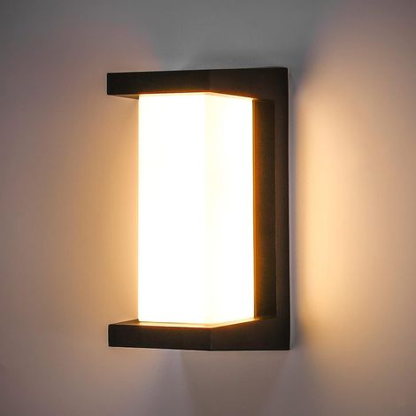 Moderne Aluminium-Außenwandleuchte, 18 W, 3000 K, IP65 wasserdicht, für den Innen- und Außenbereich, geeignet für Garten, Hof, Halle, Flur (1/5)