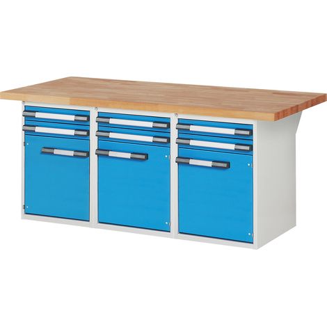 eurokraft pro, Établi, système modulaire Série 7000, 6 tiroirs
