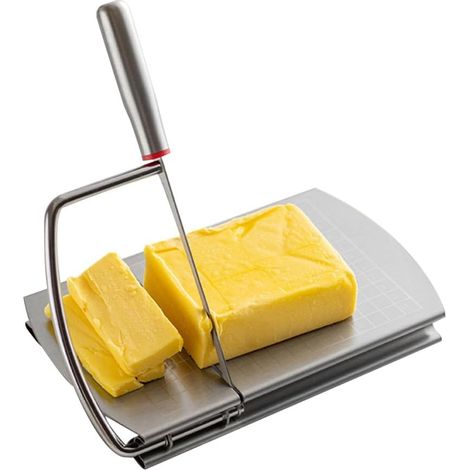 Cortador de queso, pan, mantequilla y jamón de acero inoxidable, utensilio de cocina versátil para verduras y frutas (tipo cuchilla). (1/5)