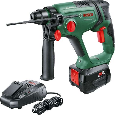 Bosch - Martello perforatore a batteria da 18 V, 1 batteria Li-Ion da 4,0 Ah, caricabatterie 06039D6004