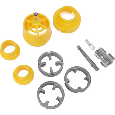 Kit de filetage de tuyaux PPR, tige hexagonale 1/4 pouce, filetage standard G1/2 G3/4, outils de plomberie (1/5)
