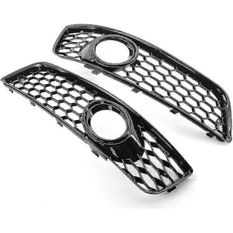 1 paire de grilles de protection antibrouillard avant pour pare-chocs, compatibles avec Audi A3 8P (2009-2013), référence 8P0807682D. (1/5)
