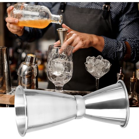 Cocktail-Jigger aus Edelstahl mit Doppelauslauf, 25 ml/10 ml, zum Abmessen von Spirituosen in der Bar, Barwerkzeug (1/5)