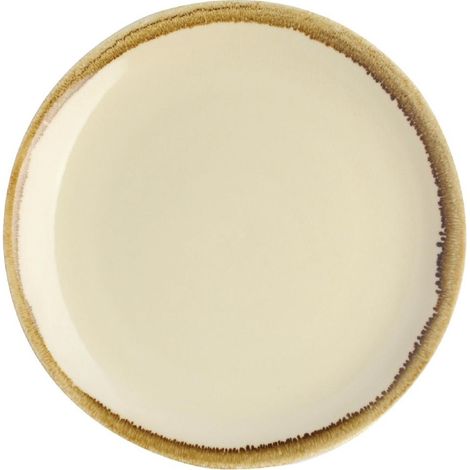 Assiette Plate Ronde Couleur Sable 230 mm - Lot de 6
