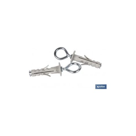 Pacco da 10 tasselli in nylon con anello 4x40 per fissaggi sicuri