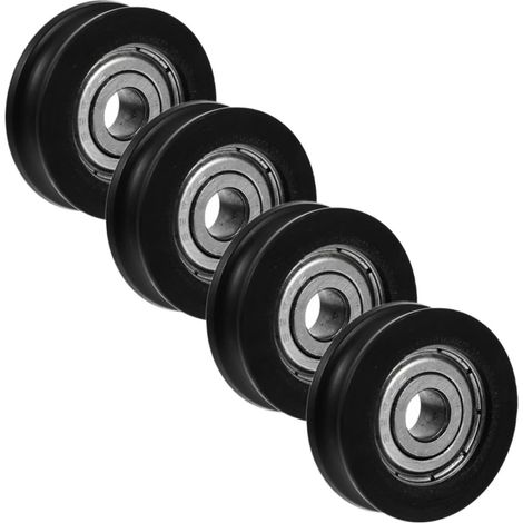Roulette Rigide à Gorge en U 4 Pièces en Pom pour Porte Coulissante (1/5)