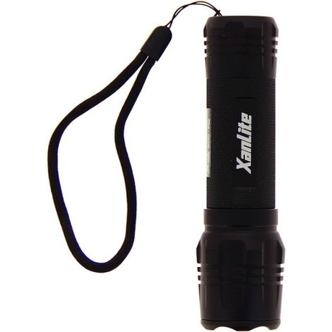Xanlite – Lampe torche LED métallique 600 lumens – 3 modes d'éclairage – Portée 200m – Indice IP65 – Alimentation par piles – TO600M