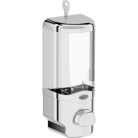 Inda - Hotellerie Wandseifenspender in poliertem Chrom / transparent