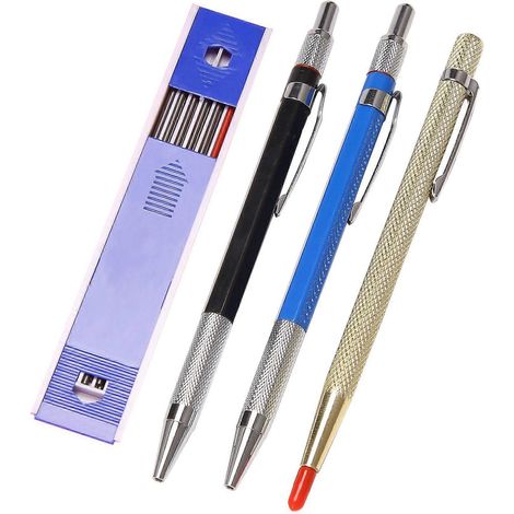 Crayons de charpentier avec recharges de marqueurs pour verre, céramique, acier trempé (15 pièces) (1/5)