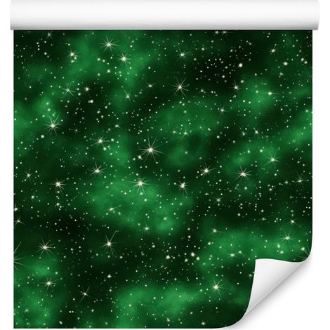 Papel pintado acuarela Galaxia Verde Botella para salón y dormitorio 50x1000 (1/5)