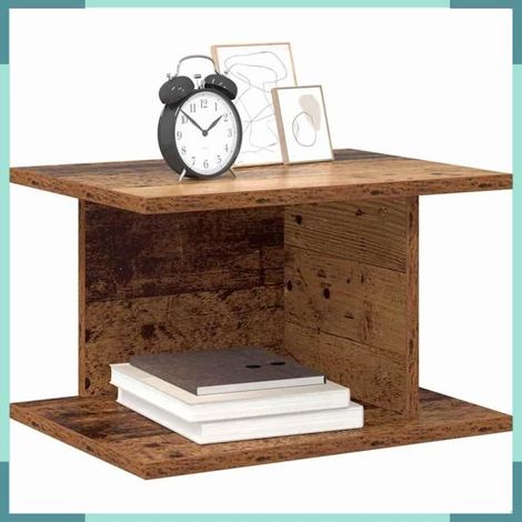 891181 Table de chevet 2 pcs Bois ancien 40 x 30 x 25 cm (1/5)