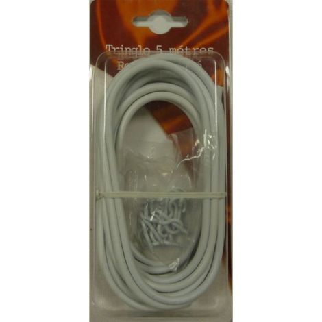 Tringle ressort gaine BLANC - Tringle a ressort gaine - L 5 m - Intérieur (1/2)