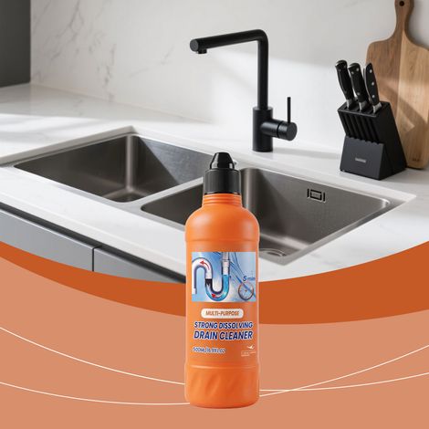 Déboucheur pour canalisations de cuisine, dissout les odeurs et la graisse, facile à déboucher et à nettoyer. 500 ml -- BIEMMEDUE (1/5)