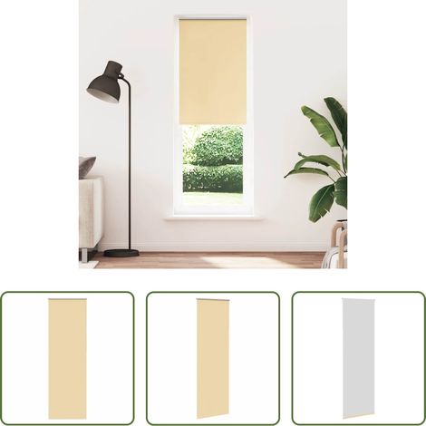 vidaXL Sichtschutz - Verdunkelungsrollo Beige 80x210cm Stoffbreite 75,7 cm Polyester (1/5)