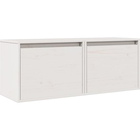 Maison Exclusive - Pensili Bianc2 pz 45x30x35 cm in Legno Massello di Pino