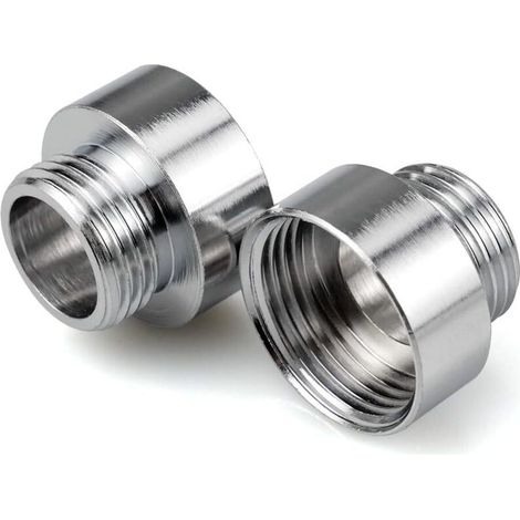 Verchromte Wasserhahnadapter 3/4" x 1/2" – Reduziernippel aus Messing – 2 Stück für Wasserrohrverschraubungen