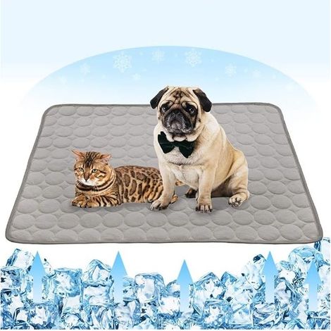 Tapis rafraîchissant pour chien et chat 70 x 56 cm – Soie glacée auto-refroidissante – Maille respirante – Lavable et portable (1/5)