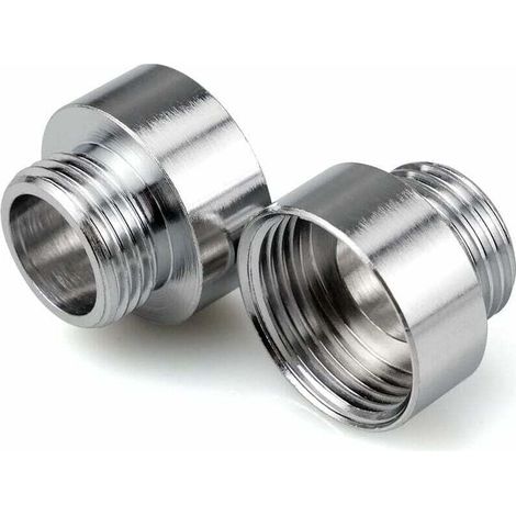 Adaptateurs de Robinet Chromé 3/4" x 1/2", Réduction Mamelon Raccords pour Adaptateurs de Robinet Connecteur, Tuyaux de Douche