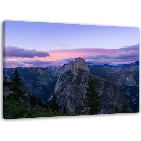 Tableau déco Montagne Paysage Lilas Nature 60x40 (1/5)