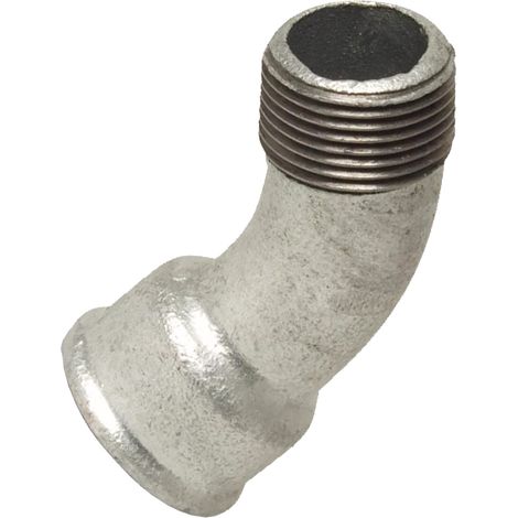 Codo de hierro fundido galvanizado de 45 grados, 1/2 pulgada, GW GZ