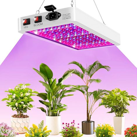 400W LED élèvent la lumière pour les plantes d'intérieur 312 LED spectre complet Veg et Bloom double interrupteur IP65 étanche plante suspendue élèvent des lumières pour semis fleurs serre (1/5)