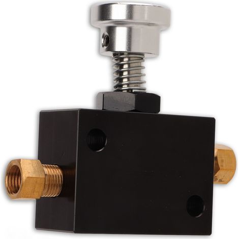 Valve de répartition de freinage 1/8NPT 100 à 1000 PSI réglable, noire, à faible inclinaison, pour voitures de course (1/5)