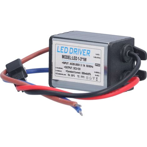LED-Netzteil-Transformator mit isolierten Kabeln, IP65-Schutz, Aluminiumgehäuse für Niederspannungs-LED-Leuchten (1/5)