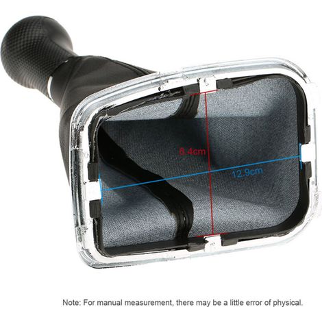 Pomello del cambio a 5 marce, cuffia di ricambio in pelle PU nera per Jetta GTi MK4 1999-2004, nuova -Crezuo
