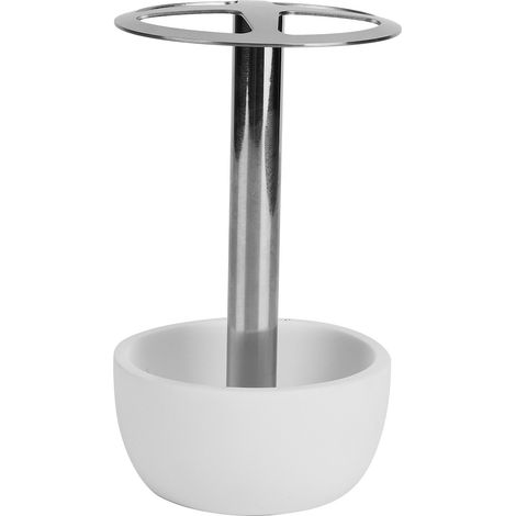 Porte-Brosse à Dents en Acier Inoxydable 304, Support de Rangement Salle de Bain sans Perçage (Blanc) (1/5)