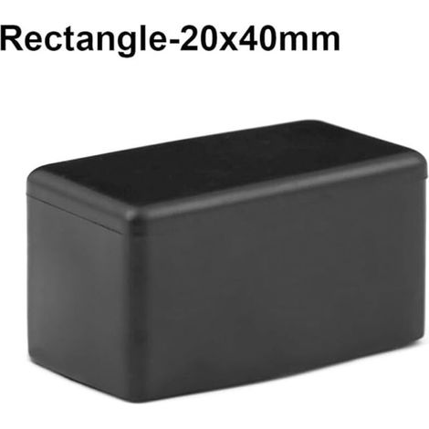 12PCS pour meubles, tampons en caoutchouc noirs rectangulaires pour pieds de meubles, protecteurs de sol pour pattes de chaise en caoutchouc pour planchers en bois (20x40mm)