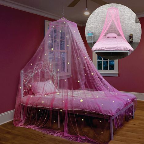 Moustiquaire pliante suspendue style princesse avec étoile lumineuse pour la maison - 60 x 250 x 1300 cm (1/5)