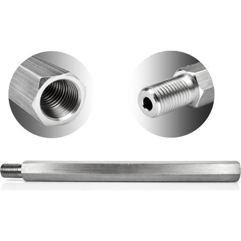 Prolunga in alluminio per punte da trapano a corona da 1 1/4" UNC, 50 cm in titanio (1/5)